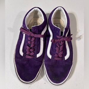 Van's Off the Wall Suede Low Top Skate Shoes Sneakers Purple
